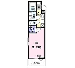 リアン 1Kの間取図画像