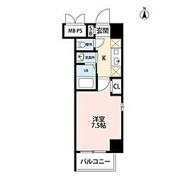 ファーニッシュ太平通 1Kの間取図画像