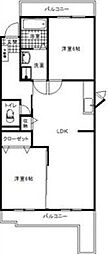 メゾン柏木 2LDKの間取図画像