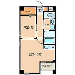 パークアベニュー東山 1LDKの間取図画像