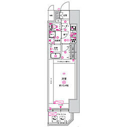 CRESTTAPP金山 1Kの間取図画像