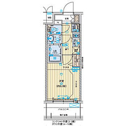 アドバンス名古屋シュテルン 1Kの間取図画像