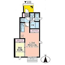 ポートハウス 1LDKの間取図画像