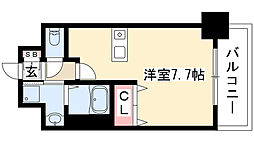 プレサンス名古屋城前 ワンルームの間取図画像
