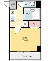 タウンコートオーク 1Kの間取図画像