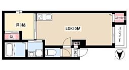 ESPRE東別院 1LDKの間取図画像