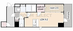 エステムコート名古屋新栄2アリーナ 1LDKの間取図画像