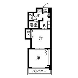 プレステージ名古屋 1LDKの間取図画像