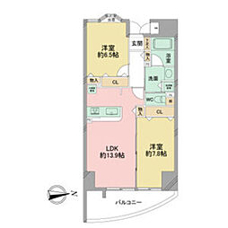 さくらヒルズフジミ 2LDKの間取図画像