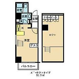 アルドゥ6 ワンルームの間取図画像