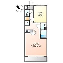ニッセイディーセント金山 1LDKの間取図画像