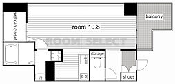 プレサンス桜通ザ・タイムズ 1Kの間取図画像