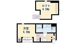 ESPACIO今池 1Kの間取図画像