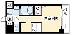 プレサンスナゴヤ桜通ビッグビート 1Kの間取図画像