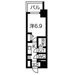 ファステート名古屋駅前ドリーム 1Kの間取図画像