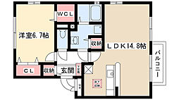 フォレストベール 1LDKの間取図画像