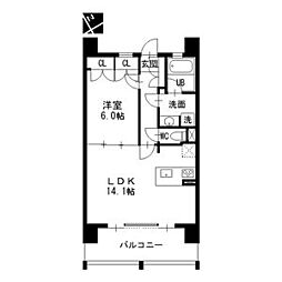 KAMIMAEZURISE 1LDKの間取図画像