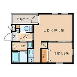 Cherim 1LDKの間取図画像