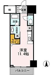 御幸レジデンス丸の内 ワンルームの間取図画像