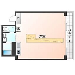 ノイエ・シュトラッセ山木田ビル ワンルームの間取図画像