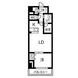アーバンパーク日吉 1LDKの間取図画像