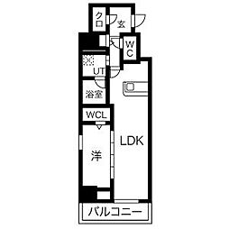 アーバンパーク日吉 1LDKの間取図画像