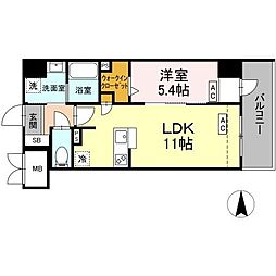 ウインナーワルツ名駅 1LDKの間取図画像