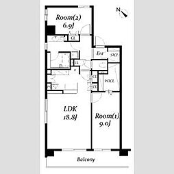 ロイヤルパークス千種 2LDKの間取図画像