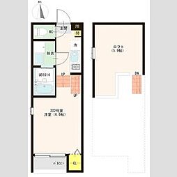 アウラカナヤマ ワンルームの間取図画像
