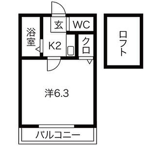 アティックハウス 106｜愛知県名古屋市西区枇杷島５丁目(賃貸アパート1K・1階・19.14㎡)の写真 その2