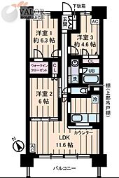 フォレストフローラ 3LDKの間取図画像