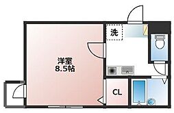 コーポ秀 1Kの間取図画像
