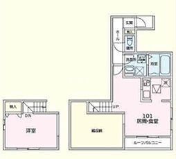 グランオネスト中町 1LDKの間取図画像