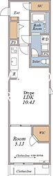 相模原市南区上鶴間1丁目マンション 1LDKの間取図画像