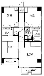 ビレッジ,エイト 3DKの間取図画像