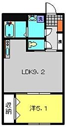 相模原市南区南台4丁目アパート 1LDKの間取図画像