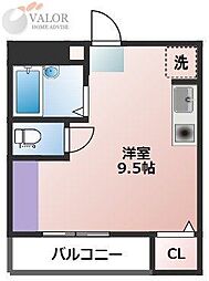 フラワーハイツ ワンルームの間取図画像