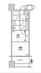 TOPAZ本厚木 1DKの間取図画像
