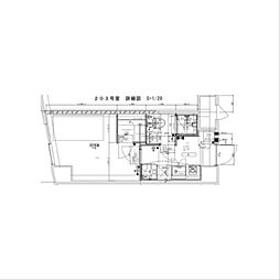 ハイツFK 1Kの間取図画像