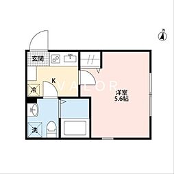 アザーレ・ソーニョ淵野辺 1Kの間取図画像