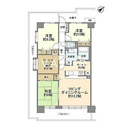 ルネ小田急相模原モア・ステージ 3SLDKの間取図画像