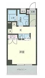共栄町田ビル 1Kの間取図画像