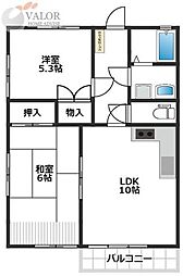 グリーンカーサ2 2LDKの間取図画像