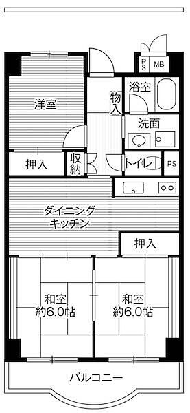 ビレッジハウス芝浦タワー1号棟 0809｜東京都港区海岸３丁目(賃貸マンション3DK・8階・60.58㎡)の写真 その2