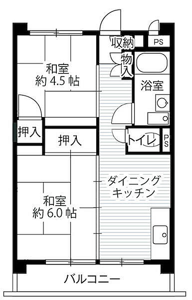 ビレッジハウス向台タワー1号棟 0523｜東京都西東京市向台町４丁目(賃貸マンション2DK・5階・40.38㎡)の写真 その2