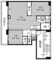 ビレッジハウス大町2号棟 0501 ｜ 北海道赤平市大町４丁目4-1（賃貸マンション2LDK・5階・55.99㎡） その2