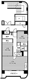 ビレッジハウス桜台タワー4号棟 2LDKの間取図画像