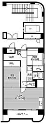 ビレッジハウス桜台タワー2号棟 2LDKの間取図画像