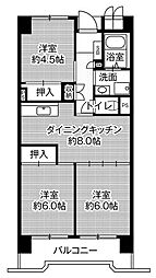 間取図画像 3DK