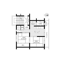 ビレッジハウス菊川1号棟 2DKの間取図画像